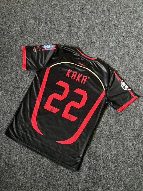 AC Milan Away Kaka #22 Retro Jersey - Black Sublimation